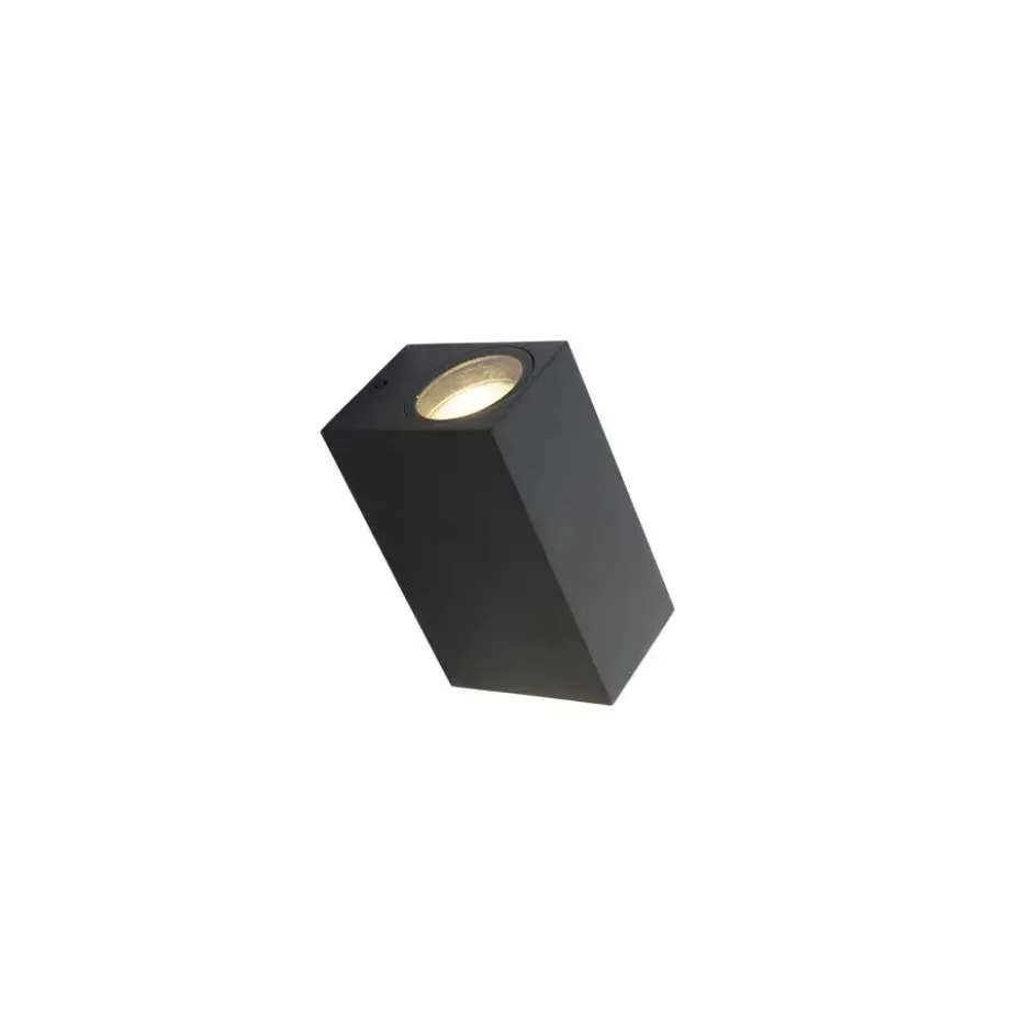 Qazqa up‑ en downlight lamp baleno zwart gu10