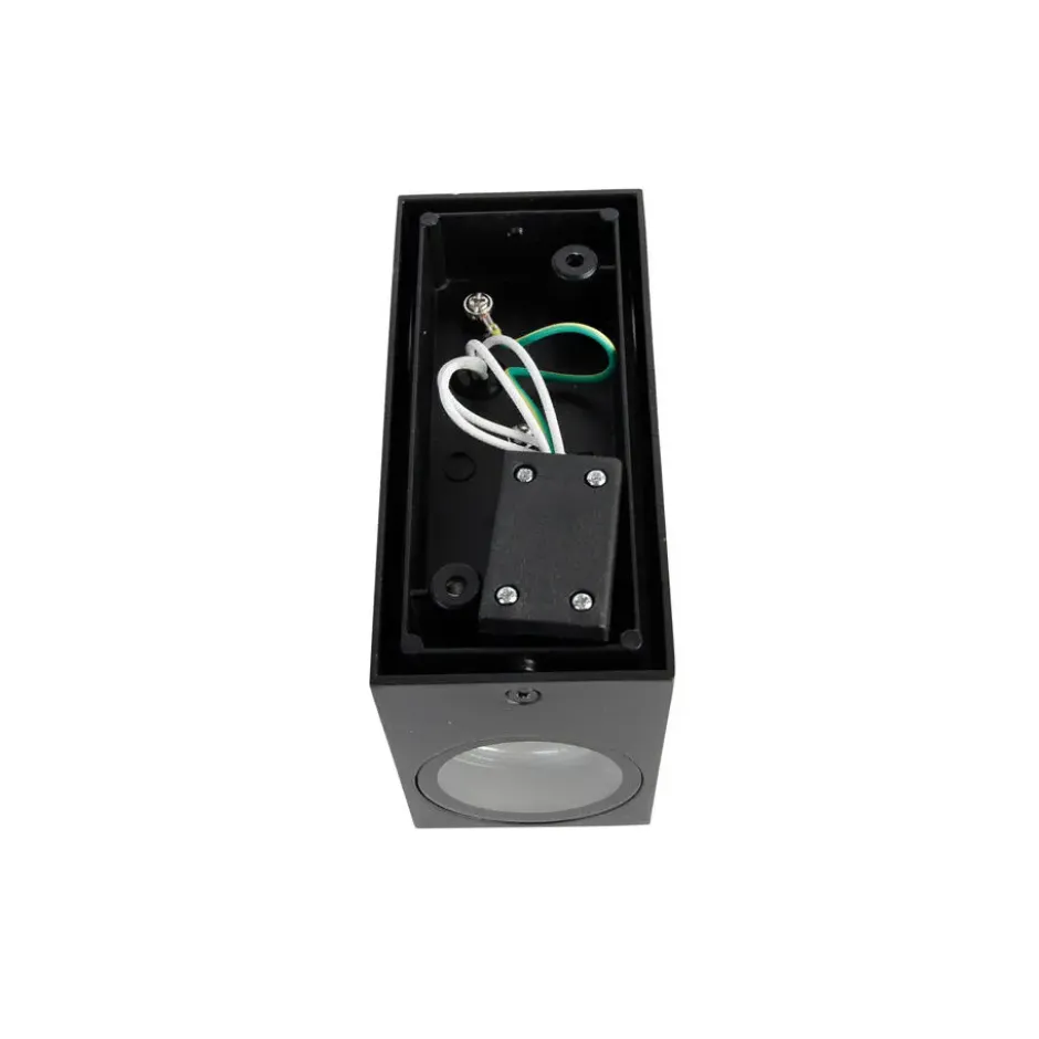Qazqa up‑ en downlight lamp baleno zwart gu10
