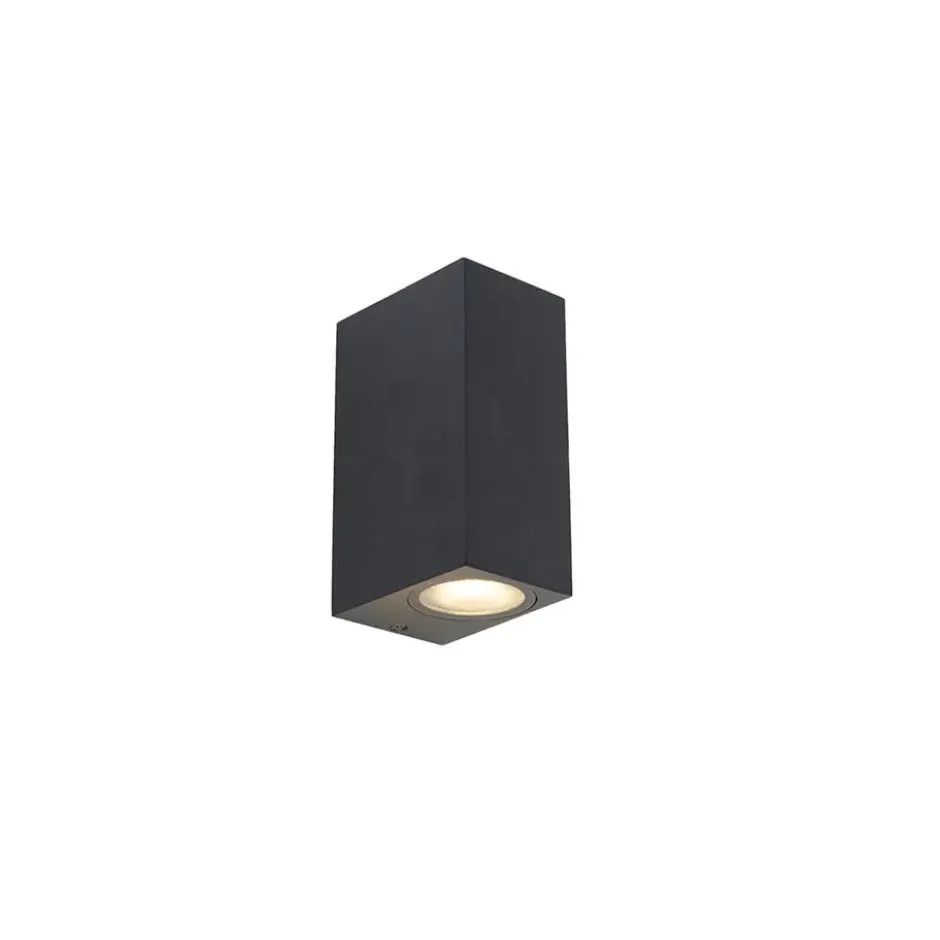 Qazqa up‑ en downlight lamp baleno zwart