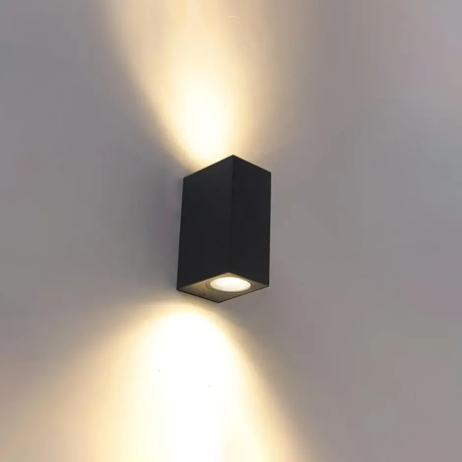 Qazqa up‑ en downlight lamp baleno zwart