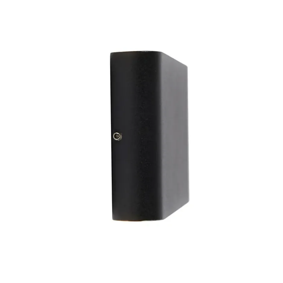 Qazqa up‑ en downlight lamp batt zwart geïntegreerde led