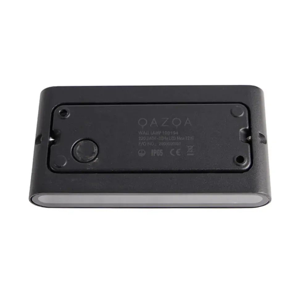 Qazqa up‑ en downlight lamp batt zwart geïntegreerde led