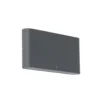 Qazqa up‑ en downlight lamp batt grijs geïntegreerde led