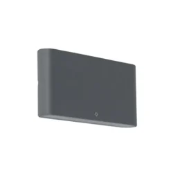 Qazqa up‑ en downlight lamp batt grijs geïntegreerde led
