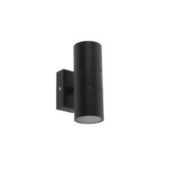 Qazqa up‑ en downlight lamp duo zwart gu10