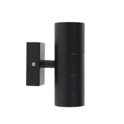 Qazqa up‑ en downlight lamp duo zwart gu10