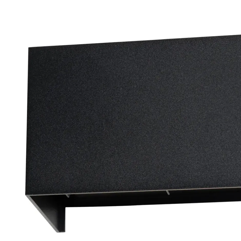 Qazqa up‑ en downlight lamp edwin zwart geïntegreerde led