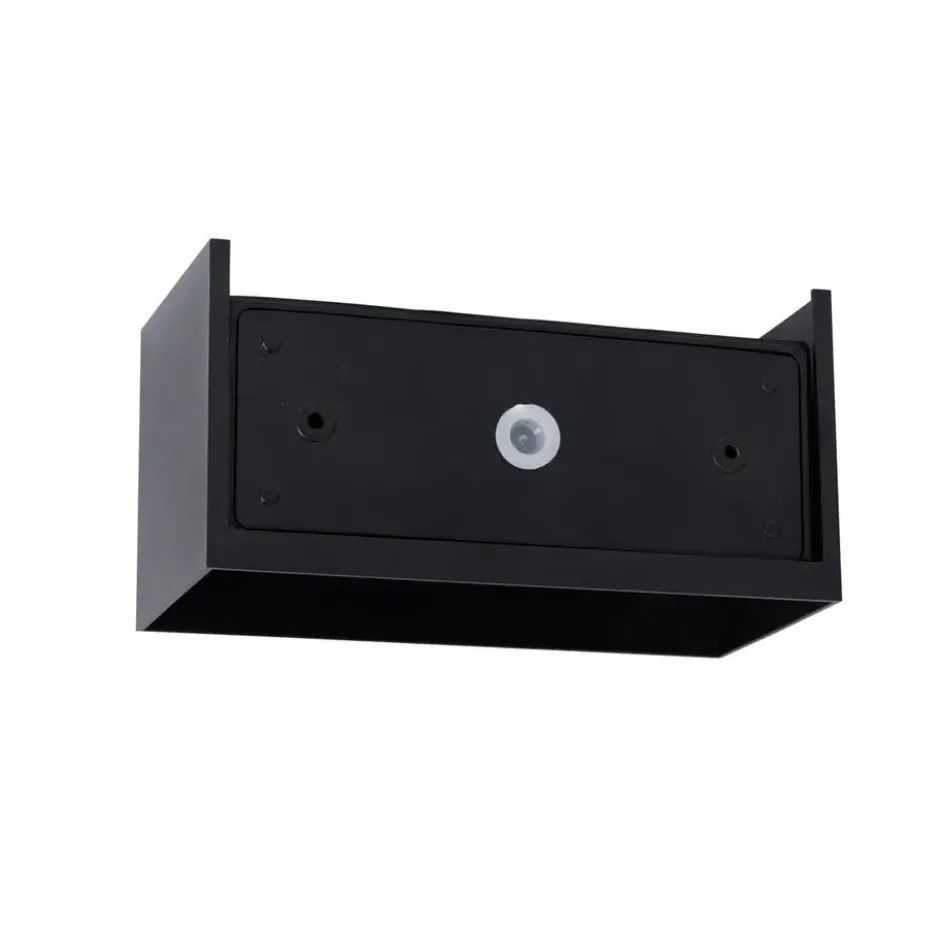 Qazqa up‑ en downlight lamp edwin zwart geïntegreerde led