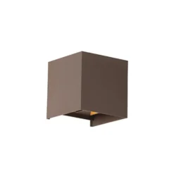 Qazqa up‑ en downlight lamp edwin bruin geïntegreerde led