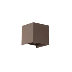 Qazqa up‑ en downlight lamp edwin bruin geïntegreerde led