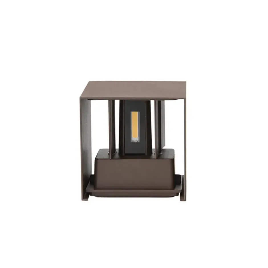 Qazqa up‑ en downlight lamp edwin bruin geïntegreerde led