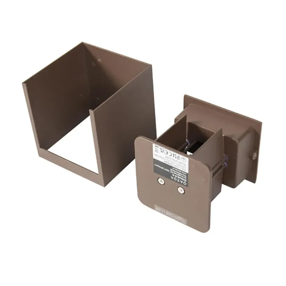 Qazqa up‑ en downlight lamp edwin bruin geïntegreerde led