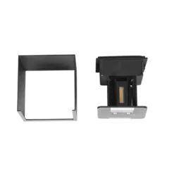 Qazqa up‑ en downlight lamp edwin zwart geïntegreerde led