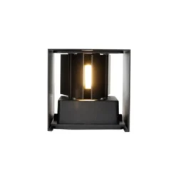 Qazqa up‑ en downlight lamp edwin zwart geïntegreerde led