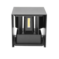 Qazqa up‑ en downlight lamp edwin zwart geïntegreerde led