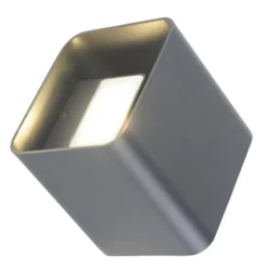Qazqa up‑ en downlight lamp evi grijs geïntegreerde led