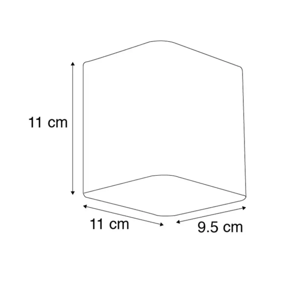 Qazqa up‑ en downlight lamp evi grijs geïntegreerde led