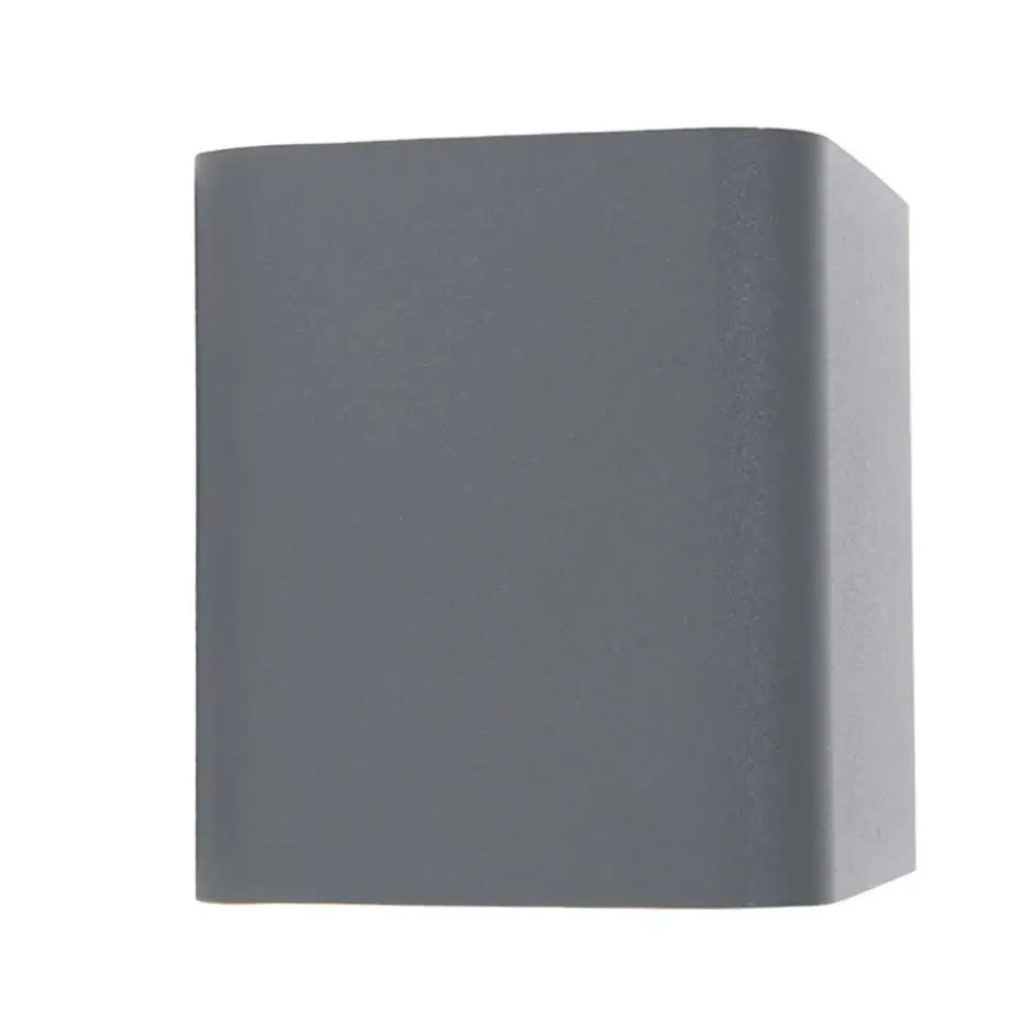 Qazqa up‑ en downlight lamp evi grijs geïntegreerde led