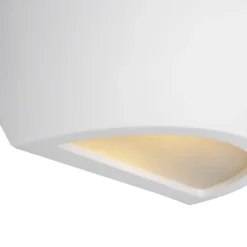 Qazqa up‑ en downlight lamp hiske wit e14