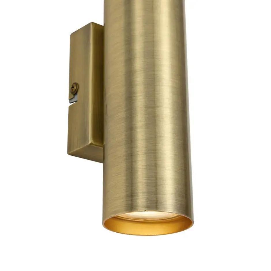 Qazqa up‑ en downlight lamp jeana bronskleurig gu10