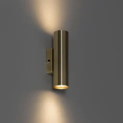 Qazqa up‑ en downlight lamp jeana bronskleurig gu10