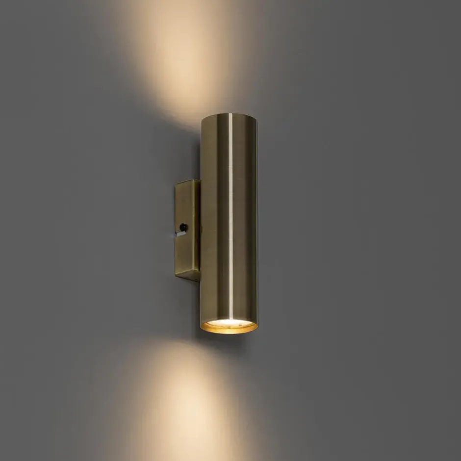Qazqa up‑ en downlight lamp jeana bronskleurig gu10