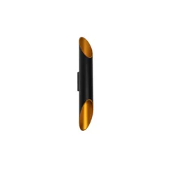 Qazqa up‑ en downlight lamp organo zwart gu10
