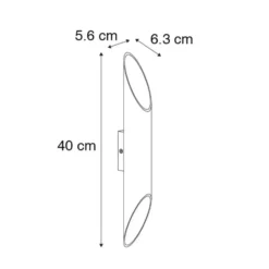 Qazqa up‑ en downlight lamp organo zwart gu10