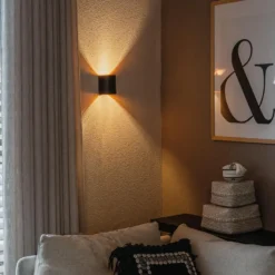 Qazqa up‑ en downlight lamp sabbio goudkleurig g9