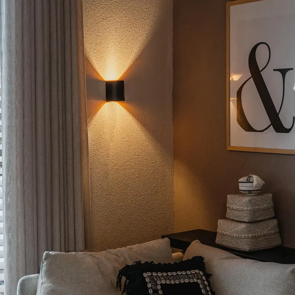 Qazqa up‑ en downlight lamp sabbio goudkleurig g9