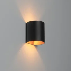 Qazqa up‑ en downlight lamp sabbio goudkleurig g9