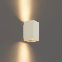 Qazqa up‑ en downlight lamp sandy beige gu10
