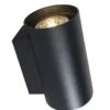 Qazqa up‑ en downlight lamp sandy zwart gu10