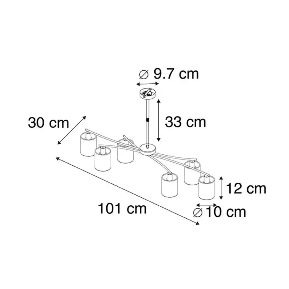 Qazqa verstelbare hanglamp lofty zwart e14