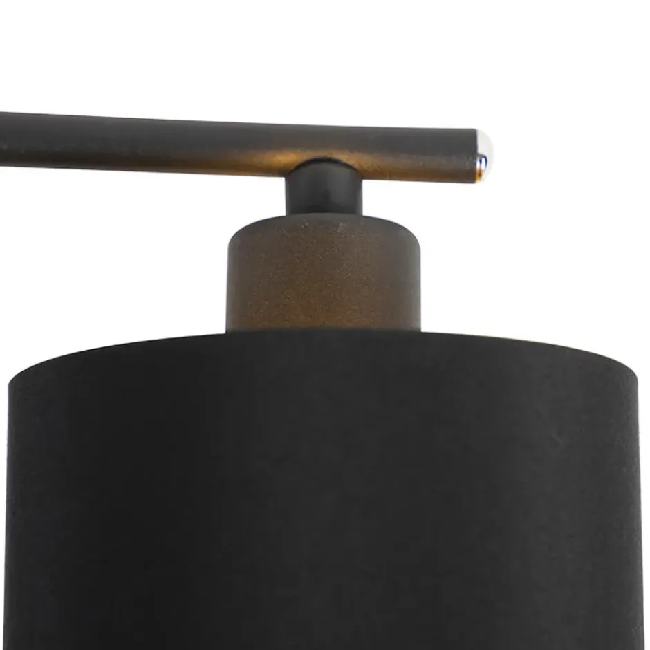 Qazqa verstelbare hanglamp lofty zwart e14