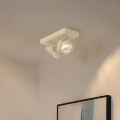 Qazqa verstelbare plafondspot go beige g9