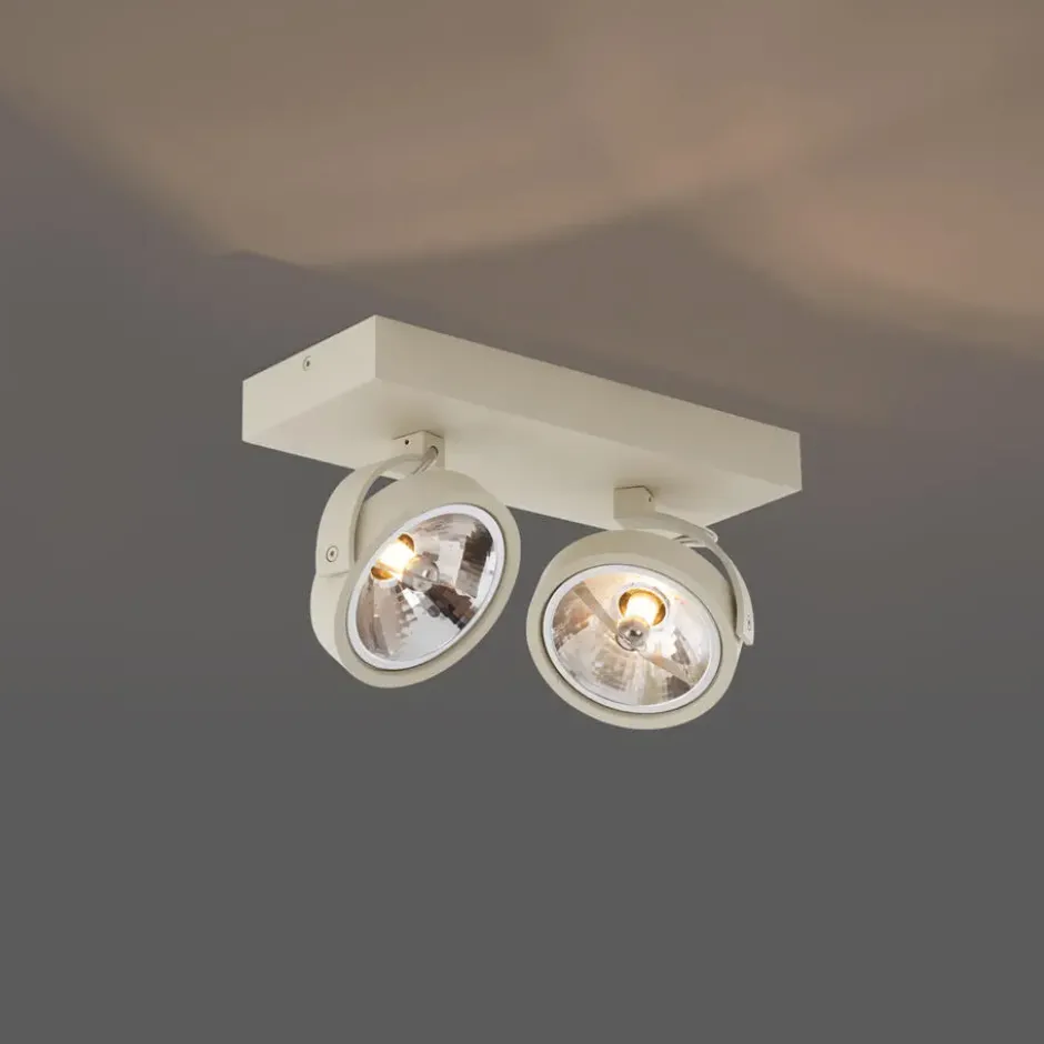 Qazqa verstelbare plafondspot go beige g9