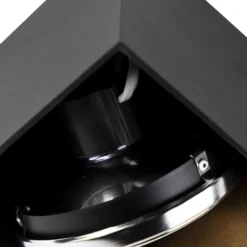 Qazqa verstelbare plafondspot box zwart g9