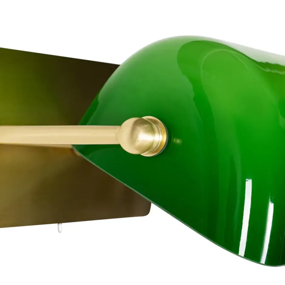 Qazqa verstelbare wandlamp banker groen e27