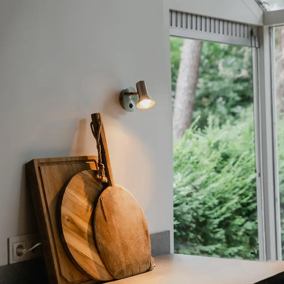 Qazqa verstelbare wandlamp karin zilverkleurig gu10