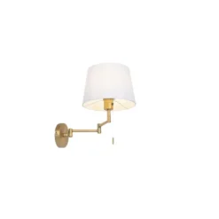 Qazqa verstelbare wandlamp ladas bronskleurig e27