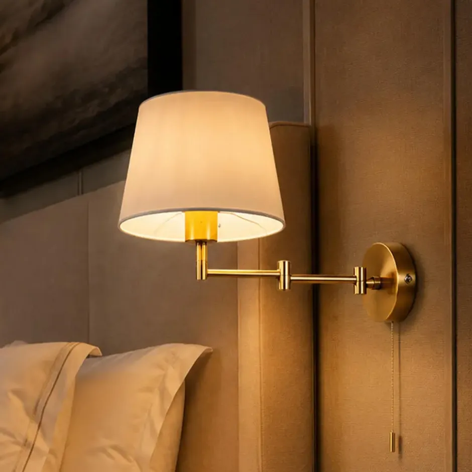 Qazqa verstelbare wandlamp ladas bronskleurig e27
