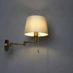 Qazqa verstelbare wandlamp ladas bronskleurig e27