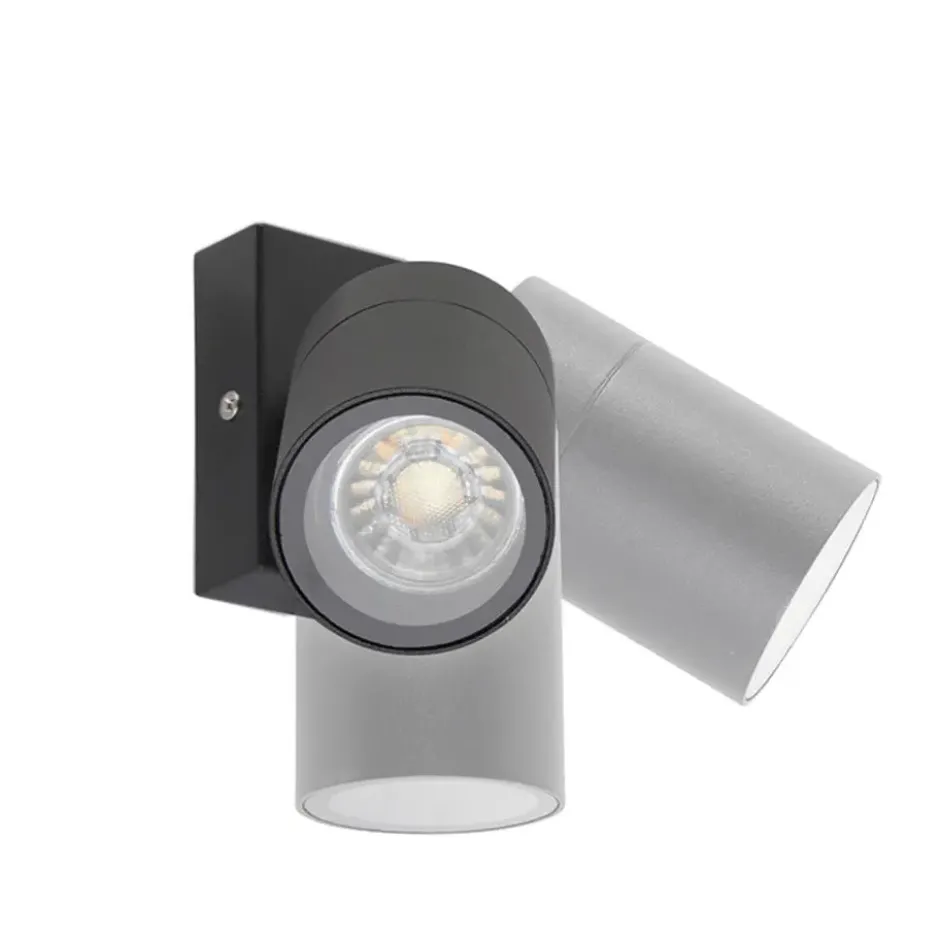 Qazqa verstelbare wandlamp solo zwart gu10