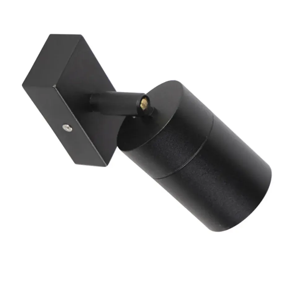 Qazqa verstelbare wandlamp solo zwart gu10