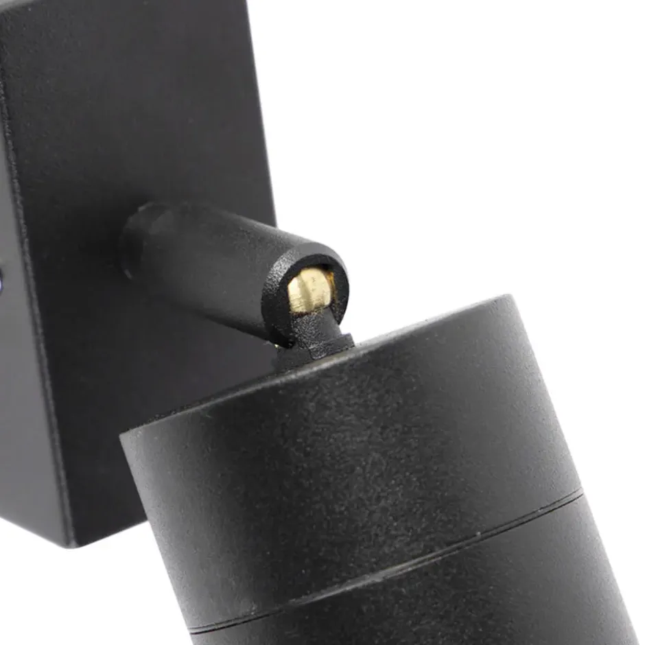 Qazqa verstelbare wandlamp solo zwart gu10