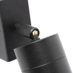 Qazqa verstelbare wandlamp solo zwart gu10