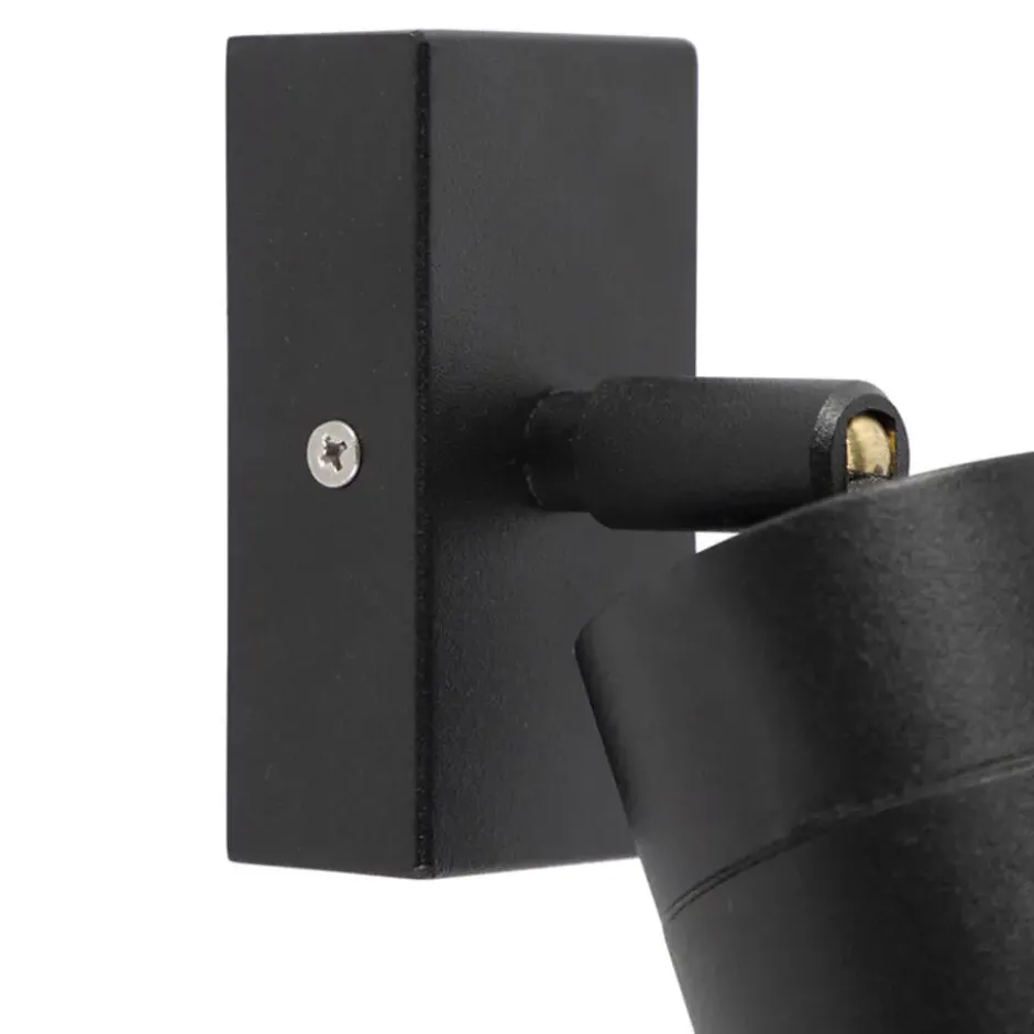 Qazqa verstelbare wandlamp solo zwart gu10