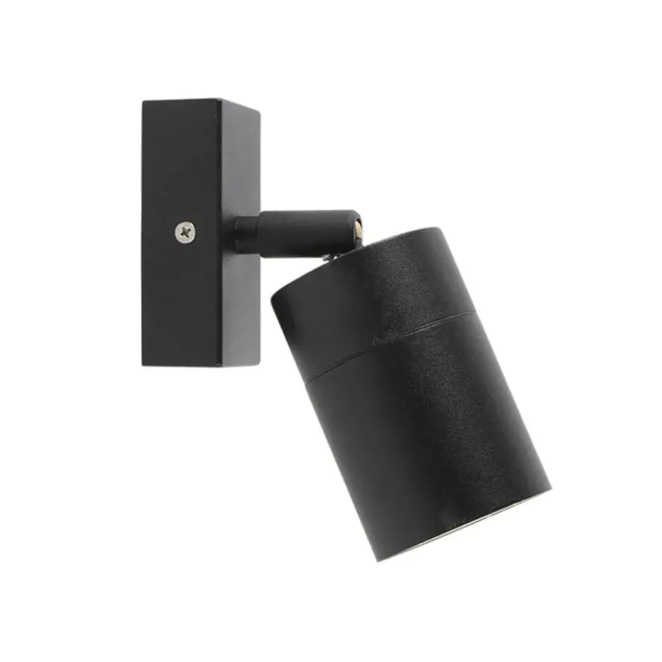 Qazqa verstelbare wandlamp solo zwart gu10