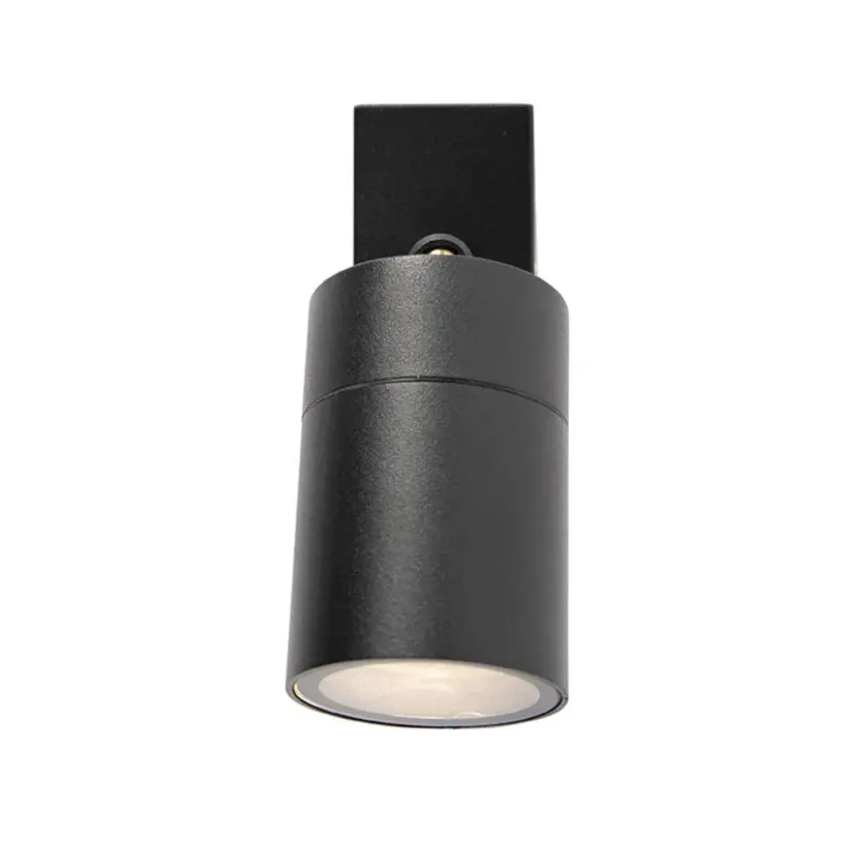 Qazqa verstelbare wandlamp solo zwart gu10